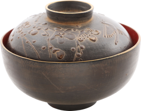RARE TECHNIQUE EDO PERIOD JAPANESE BOWL AND COVER