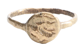 ROMAN SIGNET RING, 1ST-4TH CENTURY AD, SIZE 10