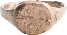 ROMAN SIGNET RING, 2ND-5TH CENTURY AD, SIZE 6 ½