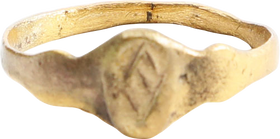 LATE MEDIEVAL WOMAN'S FASHION RING, SIZE 6 1/2