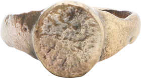 MEDIEVAL EUROPEAN RING, 15th-18th CENTURY AD, SIZE 9 3/4