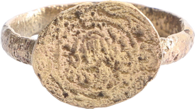 MEDIEVAL EUROPEAN MAN’S RING C.600-900 AD, SIZE 10 ½