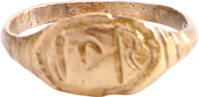 VIKING WARRIOR’S RING WITH RUNES, SIZE 8 ½+