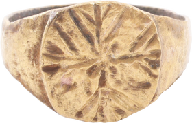 MEDIEVAL CHRISTIAN RING C.500-800 AD, SIZE 10 1/4