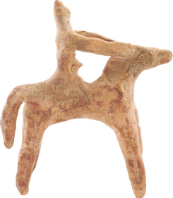 CYPRIOT TERRACOTTA EQUESTRIAN FIGURE 750-500 BC
