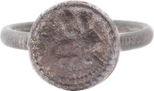 EUROPEAN ANTI REFORMATION (CATHOLIC) RING, 16TH CENTURY, SIZE 9 ¾-10