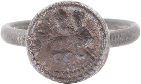 EUROPEAN ANTI REFORMATION (CATHOLIC) RING, 16TH CENTURY, SIZE 9 ¾-10