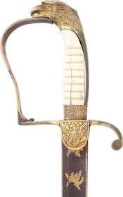 AMERICAN EAGLE HEAD MILITIA OFFICER’S SWORD C.1820-30