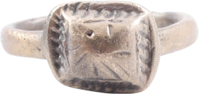 FINE ROMAN PROSTITUTE'S RING, C.100-300 AD, SIZE 4 1/2