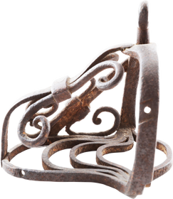 FINE FRENCH CAGE STIRRUP, 17TH CENTURY