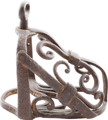 FINE FRENCH CAGE STIRRUP, 17TH CENTURY - Fagan Arms