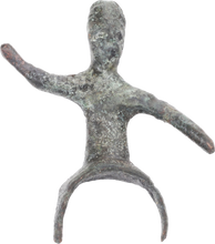 CELTIC BRONZE WARRIOR FIGURE, 400-100 BC