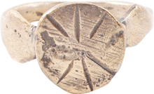 MEDIEVAL EUROPEAN CHRISTIAN RING, SIZE 6 ¼