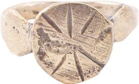 MEDIEVAL EUROPEAN CHRISTIAN RING, SIZE 6 ¼