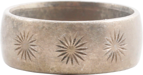 WORLD WAR I TRENCH ART RING, SIZE 8