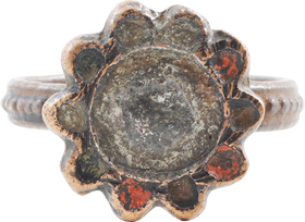 ROMAN ENAMELED RING 2ND-4TH CENTURY AD, SIZE 10