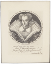 ORIGINAL 17TH CENTURY LITHOGRAPH MARGARETHA OF VALOIS
