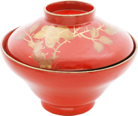 JAPANESE LACQUER BOWL AND COVER 19TH CENTURY