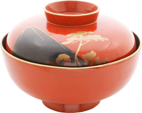 JAPANESE LACQUER BOWL WITH MOUNT FUJI, C.1880-90