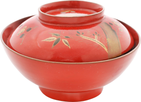 JAPANESE LACQUERED FOOD BOWL MEIJI PERIOD