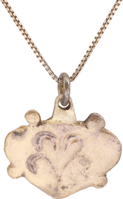 ANCIENT VIKING HEART PENDANT NECKLACE, 866-1067 AD