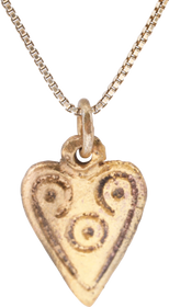 ANCIENT VIKING HEART PENDANT NECKLACE, 866-1067 AD