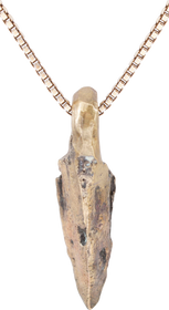 BRONZE ARROWHEAD PENDANT NECKLACE, HELLENISTIC GREEK, 300 - 100 BC