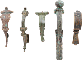 ANCIENT BRONZE FIBULA GRECO-ROMAN TO BYZANTINE 100BC-600AD