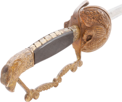US 1821 PATTERN EAGLE HEAD ARTILLERY SWORD - Fagan Arms