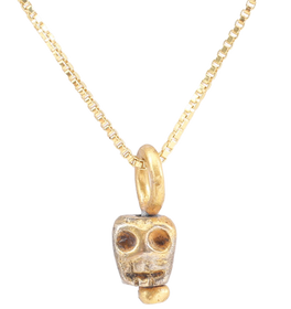 MEDIEVAL TIBETAN SKULL PRAYER BEAD C.1400-1550