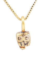 MEDIEVAL TIBETAN SKULL PRAYER BEAD C.1400-1550