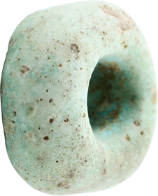VIKING BLUE CERAMIC BEAD, 8TH-9TH CENTURY AD