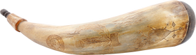 PENNSYLVANIA POWDER HORN, 18TH-EARLY 19TH CENTURY