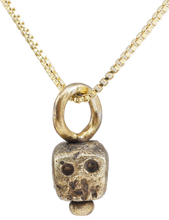 MEDIEVAL TIBETAN SKULL PRAYER BEAD, C.1400-1550