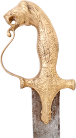 INDO PERSIAN LION HEAD SHAMSHIR