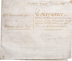 ENGLISH PARCHMENT LEGAL DOCUMENT, INDENTURE, APRIL 5 1845