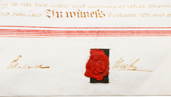 ENGLISH PARCHMENT LEGAL DOCUMENT, INDENTURE, APRIL 5 1845 - Fagan Arms