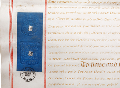 ENGLISH PARCHMENT LEGAL DOCUMENT, INDENTURE, APRIL 5 1845 - Fagan Arms