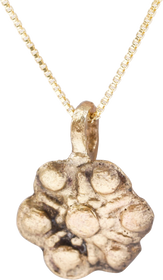 MEDIEVAL WHEEL OF FORTUNE AMULET NECKLACE, 5TH-7TH CENTURY