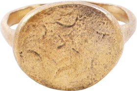 MEDIEVAL MYSTIC RING, 12th-14th CENTURY, SIZE 7 ¾