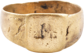MEDIEVAL CHRISTIAN RING 600-900 AD, SIZE 8 1/2