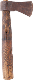 RARE COLONIAL AMERICAN BELT OR POUCH AXE LATE 17TH-18TH CENTURY