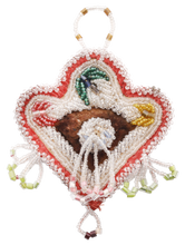 WOODLAND INDIAN BEADED HEART C.1900-20