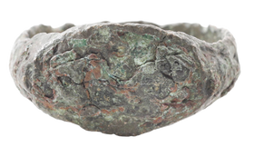 ROMAN BRONZE RING C.100BC-250AD, SIZE 7 ½