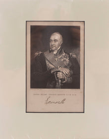 ORIGINAL ENGLISH LITHOGRAPH Edward Pellew, Viscount Exmouth, G.C.B