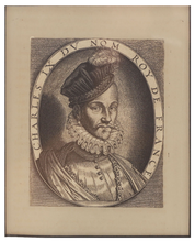 ORIGINAL ENGLISH LITHOGRAPH Charles IX King of France 1562-98