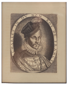 ORIGINAL ENGLISH LITHOGRAPH Charles IX King of France 1562-98