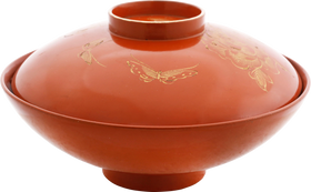 JAPANESE LACQUERED COVERED BOWL MEIJI PERIOD, 1867-1912