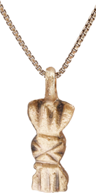 ROMAN LEGIONARY’S SWORD BELT MOUNT NECKLACE, MID-LATE 4TH CENTURY AD