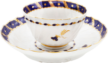 SECOND PERIOD WORCESTER TEA CUP AND SAUCER 1783-88